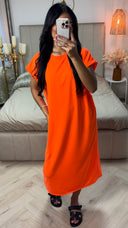 Essential Terry Cotton Oversized Dress Half Sleeves