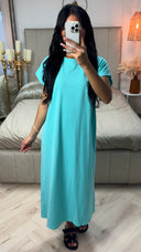 Essential Terry Cotton Oversized Dress Half Sleeves