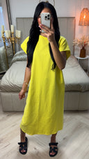 Essential Terry Cotton Oversized Dress Half Sleeves