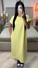 Essential Terry Cotton Oversized Dress Half Sleeves