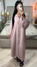 Oversized Button-Down Maxi Dress Viscose