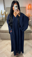 Oversized Abaya met Plooien en Vlindermouwen
