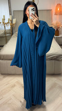 Oversized Abaya met Plooien en Vlindermouwen