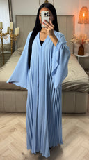 Oversized Abaya met Plooien en Vlindermouwen