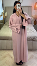 Lange Abaya met V-hals en Splitmouwen
