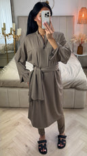 Burkini Set met Rits en Spleetmouwen – Inclusief Hijab