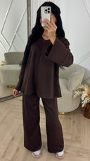 Oversized Two-Piece Set met Wijde Mouwen & Wide Leg Broek