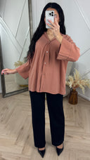 Oversized Blouse met Wijde Mouwen