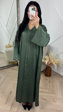 Satijnen Maxi Jurk met V-Hals