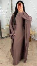 Abaya Jurk met Strass Details en Cape Mouwen