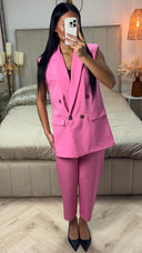 Essential Sleeveless Blazer Set