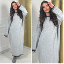 Knitwear Maxi Dress Stripe Details 15961