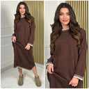 Knitwear Maxi Dress Stripe Details 15961