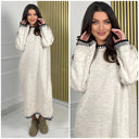 Knitwear Maxi Dress Stripe Details 15961