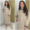Knitwear Maxi Dress Stripe Details 15961