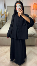 2-Delige Set met Blouse en Maxi Rok – Viscoseblend