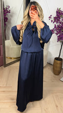 2-delig maxi rok setje met strik