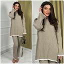 Knitwear Oversized Ribbed Wide Leg Set Line Detail 21191