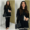 Knitwear Oversized Ribbed Wide Leg Set Line Detail 21191