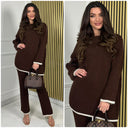 Knitwear Oversized Ribbed Wide Leg Set Line Detail 21191