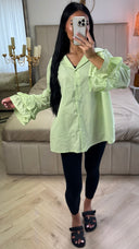 Blouse met Ruffle Mouwen – Katoen