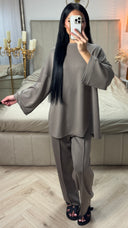 Oversized Two-Piece Set met Wijde Mouwen