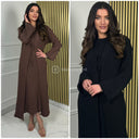 2 Piece Knitwear Set Cardigan + Sleeveless Dress 1609 Maxi