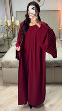 2pcs Kimono + Underdress Pleated Detail