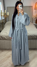 2pcs Linnenlook Set Button Tie Belt Kimono + Underdress