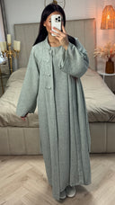 2pcs Linnenlook Set Button Tie Belt Kimono + Underdress