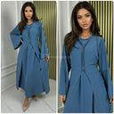 2-teiliges Set Kleid mit goldenen Nahtdetails