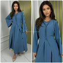 2pcs Set Dress Golden Seam Details