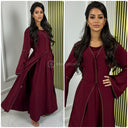 2-teiliges Set Kleid mit goldenen Nahtdetails
