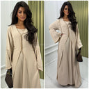 2-teiliges Set Kleid mit goldenen Nahtdetails