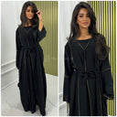2-teiliges Set Kleid mit goldenen Nahtdetails