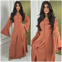 2-teiliges Set Kleid mit goldenen Nahtdetails