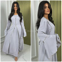 2-teiliges Set Kleid mit goldenen Nahtdetails