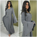 2-teiliges Set Kleid mit goldenen Nahtdetails