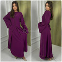 2-teiliges Set Kleid mit goldenen Nahtdetails