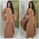2-teiliges Set Kleid mit goldenen Nahtdetails