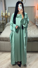 2pcs Set Glitter Kimono + Inside Tie Belt Underdress