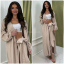 2-teiliges Set Kimono + Rock mit Bindegürtel