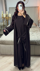 2pcs Set Kimono + Tie Belt Underdress Golden Details