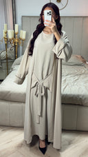 2pcs Set Kimono + Tie Belt Underdress Golden Details