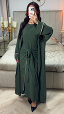 2pcs Set Kimono + Tie Belt Underdress Golden Details