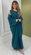 2pcs Set Kimono + Underdress Diamond Sleeve Detail
