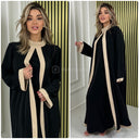 2-teiliges Set mit ärmellosem Kleid und mehrfarbigem Kleid mit Schlitz vorne