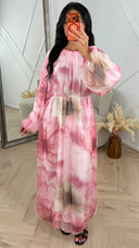 Maxi Jurk met Bloemenprint en Vaste Binnenjurk