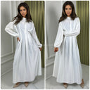 Satin Maxi Plissierter Taillengürtel mit Bindedetail