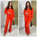 Super Soft Cheesecloth Blouse Wide Leg Set